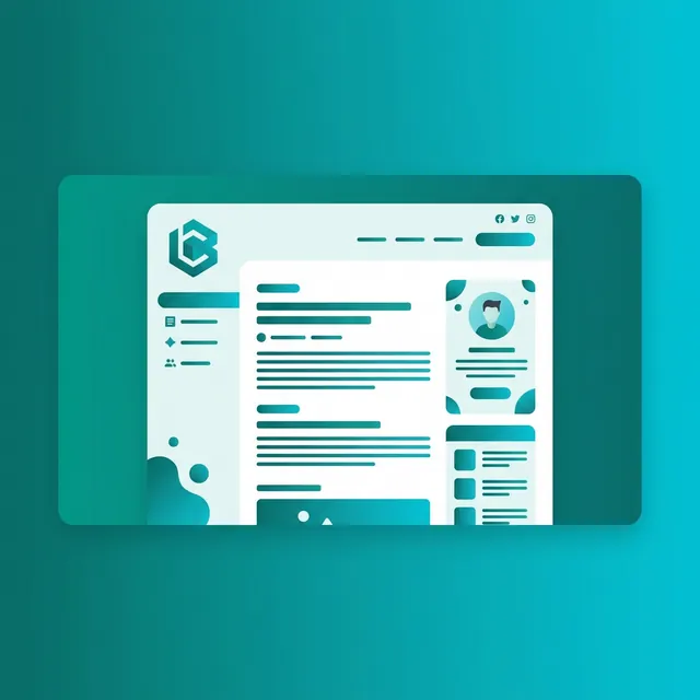 블로그 브랜딩 — 일관된 색상, 로고, 타이포그래피로 구성된 브랜드 아이덴티티 일러스트