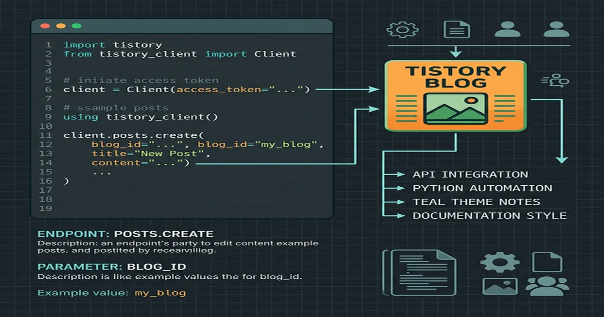티스토리 자동 글쓰기 API 연동 방법 — 개발자 가이드