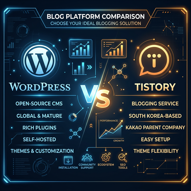 티스토리 vs 워드프레스 — 2026년 어떤 플랫폼을 선택해야 할까?