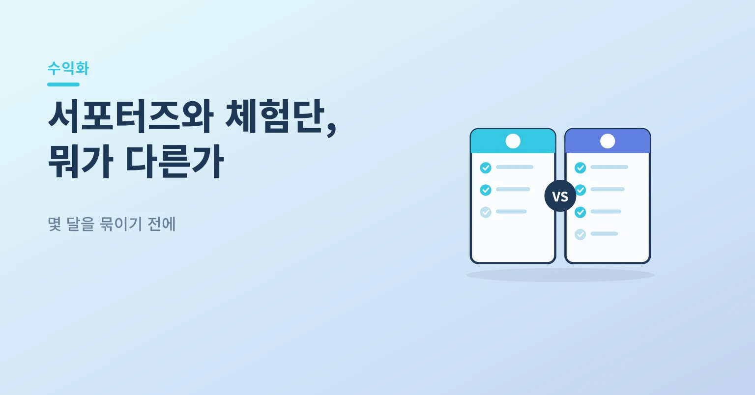 서포터즈와 체험단 차이